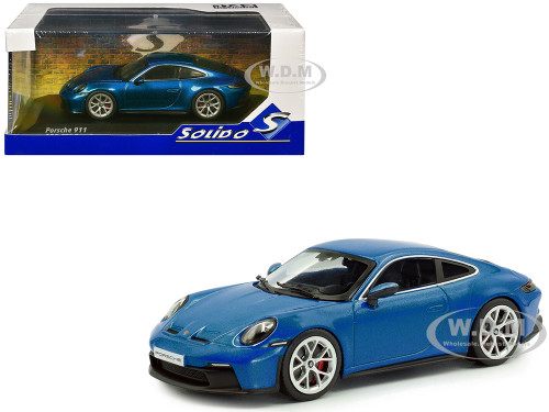 2023 Porsche 911 992 GT3 Touring South Sea Blue Metallic 1/43 Diecast Model Car Solido S4316504