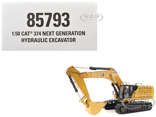 CAT Caterpillar 374 Hydraulic Excavator Yellow High Line Series 1/50 Diecast Model Diecast Masters 85793
