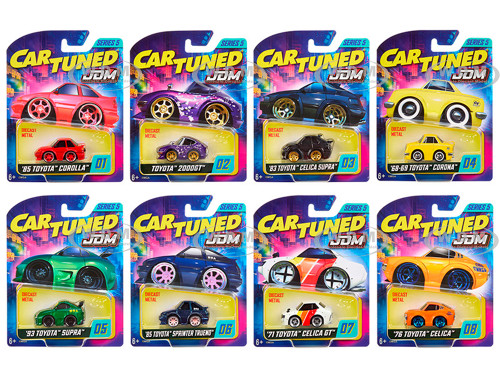 JDM Tuners Series 5 Set of 8 Pieces Diecast Model Cars CarTuned 558675-XX4
