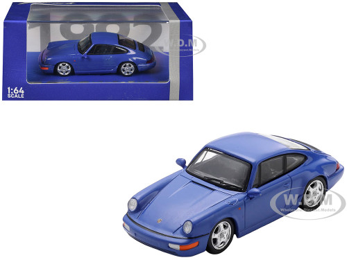 1992 Porsche 911 Carrera RS 3 6 Blue 1/64 Model Car Spark 64SP007E