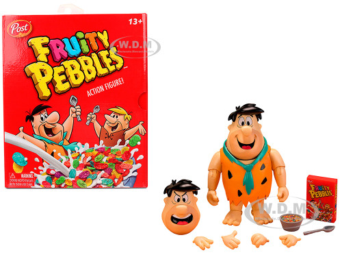 Fred Flintstone 6 Moveable Figure with Accessories and Alternate Head and Hands The Flintstones Post Fruity Pebbles Model Jada 35979