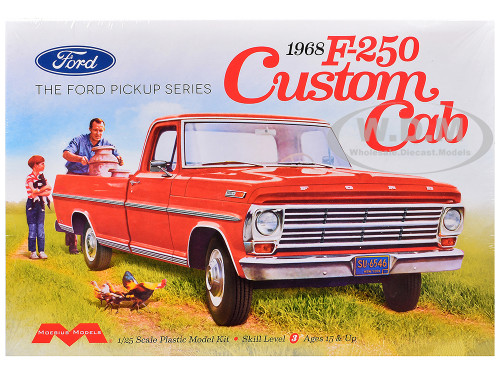 Skill 3 Model Kit 1972 Ford F 350 4x4 Tow Truck High Side Version 1/25 Scale Model Moebius MOE-2564