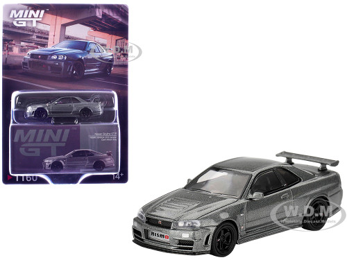 Nissan Skyline GT R NISMO BNR34 CRS Version RHD Right Hand Drive Dark Metal Gray Metallic Limited Edition 1/64 Diecast Model Car Mini GT MGT01160