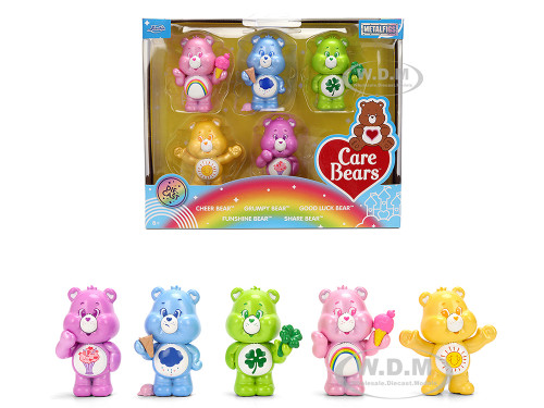 Set of 5 Diecast Figures Care Bears Metalfigs Series Diecast Models Jada 37352