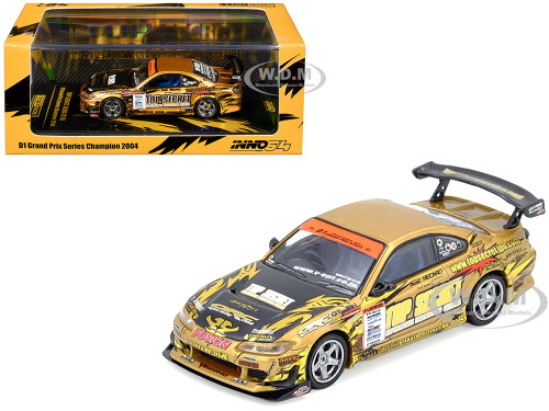 Nissan Top Secret Silvia S15 RHD Right Hand Drive Ryuji Miki Champion D1 Grand Prix 2004 1/64 Diecast Model Car Inno Models IN64-S15TS-D104