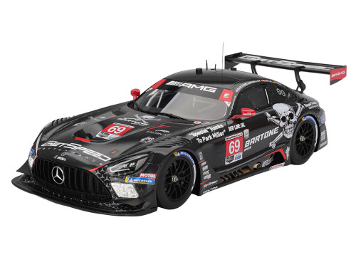Mercedes AMG GT3 EVO #69 Anthony Bartone Maxime Martin Fabian Schiller Luca Stolz GetSpeed IMSA 24 Hours of Daytona 2025 1/18 Model Car Top Speed TS0669