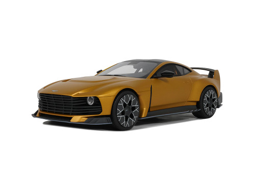 2024 Aston Martin Valiant Auric Gold Metallic with Black Top 1/18 Model Car GT Spirit GT546
