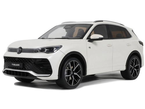 2024 Volkswagen Tiguan E Tsi R Line Oryx White Pearl Limited Edition to 999 pieces Worldwide 1/18 Model Car Otto Mobile OT1219