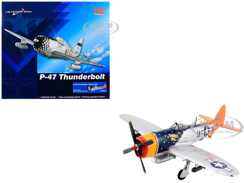Republic P 47D Thunderbolt Aircraft Tarheel Hal Lt Ike David 66 FS 358 FG 1945 United States Army Air Forces Air Power Series 1/48 Diecast Model Hobby Master HA8414