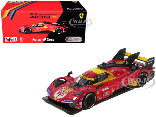 Ferrari 499P #50 Antonio Fuoco Miguel Molina Nicklas Nielsen Ferrari AF Corse Winner 24 Hours of Le Mans 2024 1/64 Diecast Model Car Polistil 64FE02070