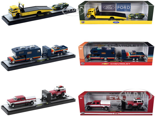 Auto Haulers Set of 3 Trucks Release 100 Limited Edition to 9600 pieces Worldwide 1/64 Diecast Models M2 Machines 36000-100