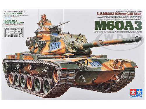Model Kit US M60A3 105mm Gun Tank US Army 1/35 Scale Model Tamiya TAM-35140
