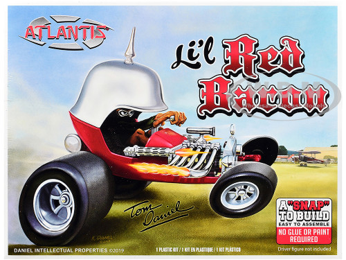 Model Kit Tom Daniel s Lil Red Baron Show Rod Snap to Build 1/32 Scale Model Atlantis ALM-6650
