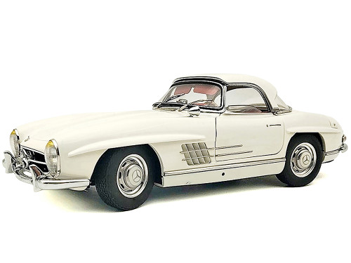 Mercedes Benz 300 SL W198 II White with Red Interior Limited Edition to 1500 pieces Worldwide 1/18 Diecast Model Car CMC M-284