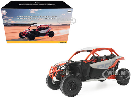 Can Am Maverick X3 X RC Turbo RR Chalk Gray and Orange 1/12 Diecast Model BRP Models 68003