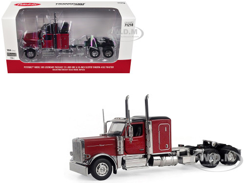 Peterbilt 589 Tandem Axle Legendary Package Truck Tractor with 58 Sleeper Legendary Red Transport Series 1/64 Diecast Model Diecast Masters 71218