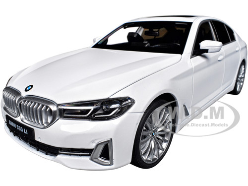 BMW 5 Series LCI White Metallic with Moonroof 1/18 Diecast Model Car Heimanba H1282W