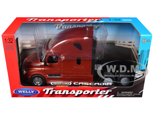 Freightliner Cascadia Truck Copper Metallic Transporter Series 1/32 Diecast Model Welly 32695W-GLD