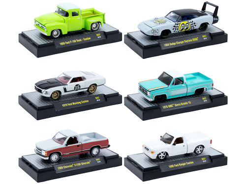 Auto Meets Set of 6 Cars IN DISPLAY CASES Release 97 Limited Edition 1/64 Diecast Model Cars M2 Machines 32600-97
