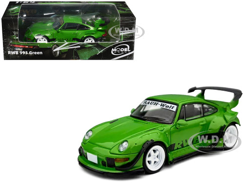 RWB 993 Green with Black Stripes 1/64 Diecast Model Car Model Model MM64-RWB993-008