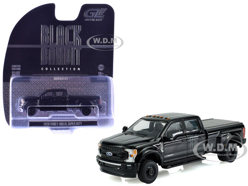 2020 Ford F 450 XL Super Duty Pickup Truck Black Black Bandit Series 31 1/64 Diecast Model Car Greenlight 28190F