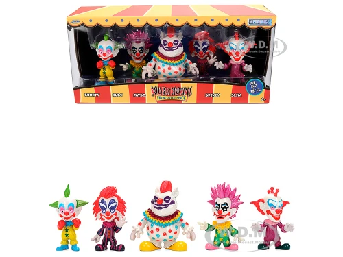 Set of 5 Diecast Figures Killer Klowns from Outer Space 1988 Movie Metalfigs Series Diecast Models Jada 37213