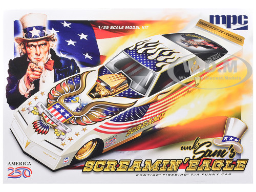Skill 2 Model Kit Pontiac Firebird Funny Car Unk Sam s Screaming Eagle 1/25 Scale Model MPC MPC1044