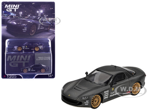 Mazda RX 7 RE Amemiya Matsukiyo KOKU 3 Rotor NA 7 Carbon Fiber Tokyo Auto Salon 2025 Best Tuned Car Award Limited Edition 1/64 Diecast Model Car Mini GT MGT01205