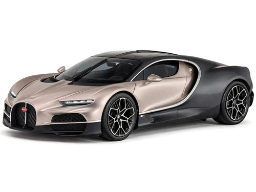 Bugatti Tourbillon Dove Beige Metallic Black 1/64 Diecast Model Car Trends Hobby 241098-B