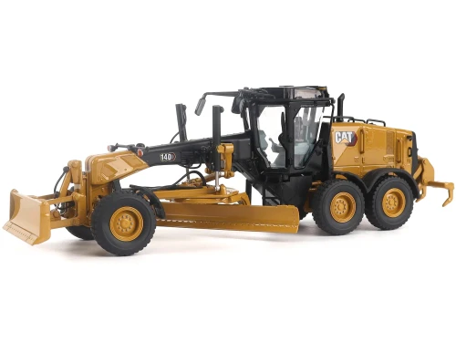 CAT Caterpillar 140 JOY Motor Grader Yellow Black Top High Line Series 1/50 Diecast Model Diecast Masters 85796