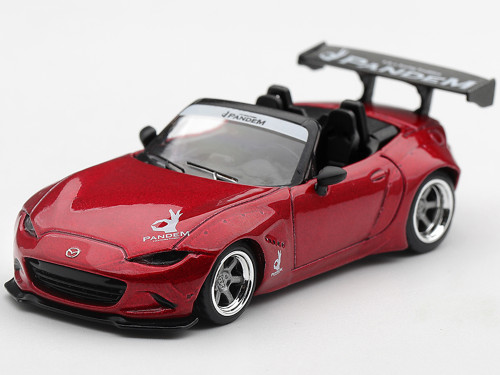 Mazda Miata MX-5 ND Pandem Kodo Red Metallic Limited Edition 1/64 Diecast Model Car Mini GT MGT01367