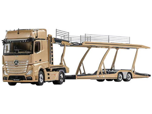 Mercedes-Benz Actros Auto Transporter White 1/64 Diecast Model by GCD