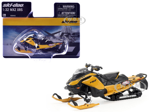 Ski Doo MXZ XRS 20th Anniversary Snowmobile Yellow 1/32 Diecast Model BRP Models 60042