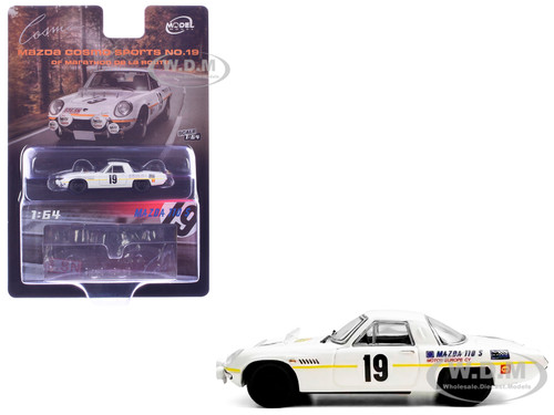Mazda 110 S Cosmo Sports RHD Right Hand Drive #19 Marathon de la Route 1968 1/64 Diecast Model Car Model Model MM64-MCS-001