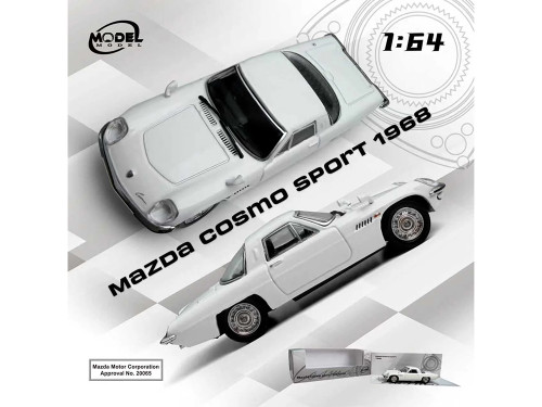1968 Mazda 110 S Cosmo Sport RHD Right Hand Drive White 1/64 Diecast Model Car Model Model MM64-MCS-002