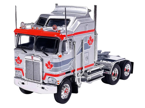 1976 Kenworth K100 Aerodyne Truck Tractor Canada 25 Gray with Graphics 1/64 Diecast Model IXO Models U64TR045