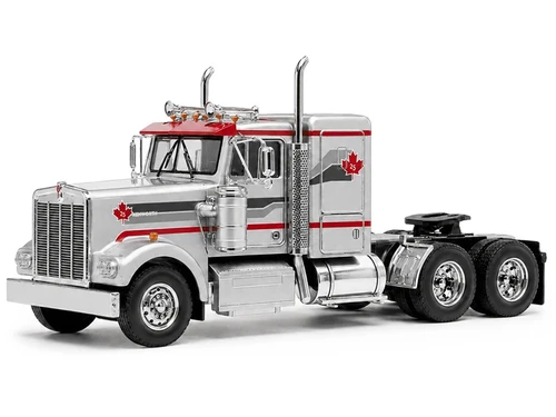 1976 Kenworth W900A Truck Tractor Canada 25 Gray with Graphics 1/64 Diecast Model IXO Models U64TR048