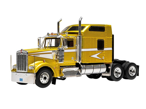 1990 Kenworth W900 Truck Tractor Gold with Graphics 1/43 Diecast Model IXO Models TR255