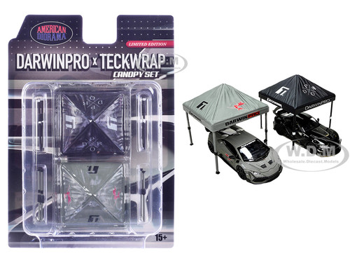 DarwinPro x Teckwrap Crew 6 piece Diecast Figure Set 6 Figures Limited Edition for 1/64 Scale Models American Diorama AD-2451MJ