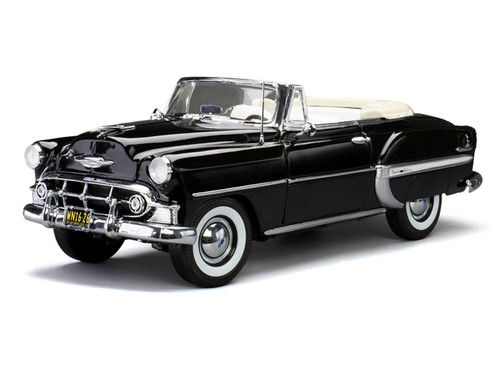 1953 Chevrolet Bel Air Open Convertible Black "American Collectibles" Series 1/18 Diecast Model Car by Sun Star