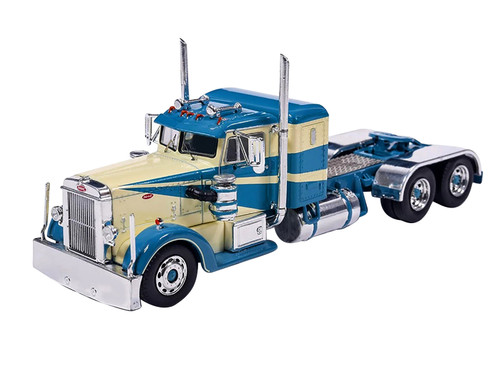 1952 Peterbilt 350 Truck Tractor Blue and Cream 1/64 Diecast Model IXO Models U64TR049