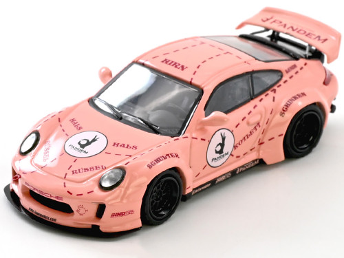 Pandem 997 Pink Pig Pink with Graphics 1/64 Diecast Model Car Inno Models IN64-997P-PPIG