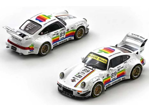 RWB 930 #89 Apple Livery White with Stripes 1/64 Diecast Model Car Inno Models IN64-RWB930-APPLE