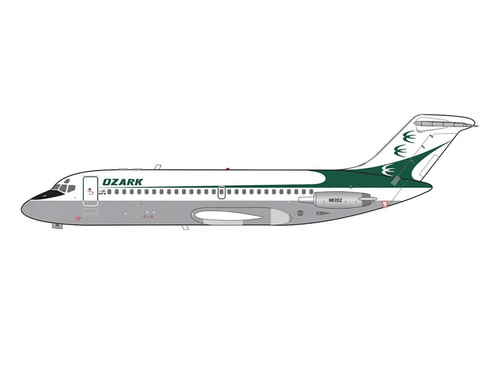 McDonnell Douglas DC 9 15 Commercial Aircraft Ozark Air Lines N970Z 1/400 Diecast Model Airplane V1:400 400012