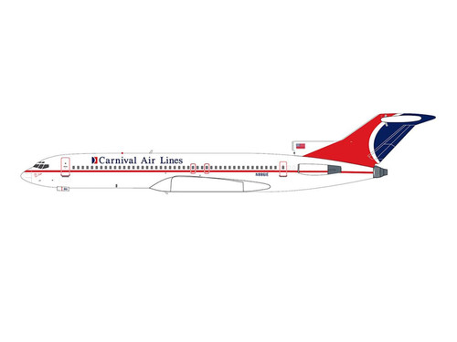 Boeing 727 200 Commercial Aircraft Carnival Air Lines N8861E 1/400 Diecast Model Airplane V1:400 400023