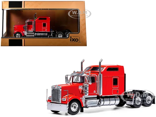 1990 Kenworth W900 Truck Tractor Red 1/64 Diecast Model IXO Models 64TR014A