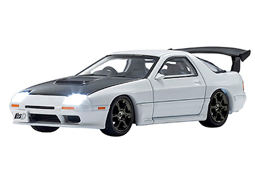 Mazda RX 7 FC3S Savanna with LED Initial D Manga 1/64 Diecast Model Car Kyosho 07133LC