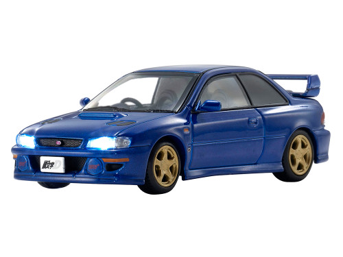 Subaru Impreza WRX STi with LED Initial D Manga 1/64 Diecast Model Car Kyosho 07133LD