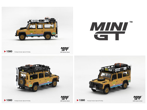 Land Rover Defender 110 Italy Fabrizio Pistoni Michelangelo Oprandi Camel Trophy Tierra del Fuego 1998 Limited Edition 1/64 Diecast Model Car Mini GT MGT01380