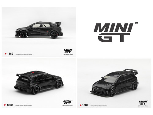 Hyundai Ioniq 5N RS-01T Stealth Matt Black Limited Edition 1/64 Diecast Model Car Mini GT MGT01382